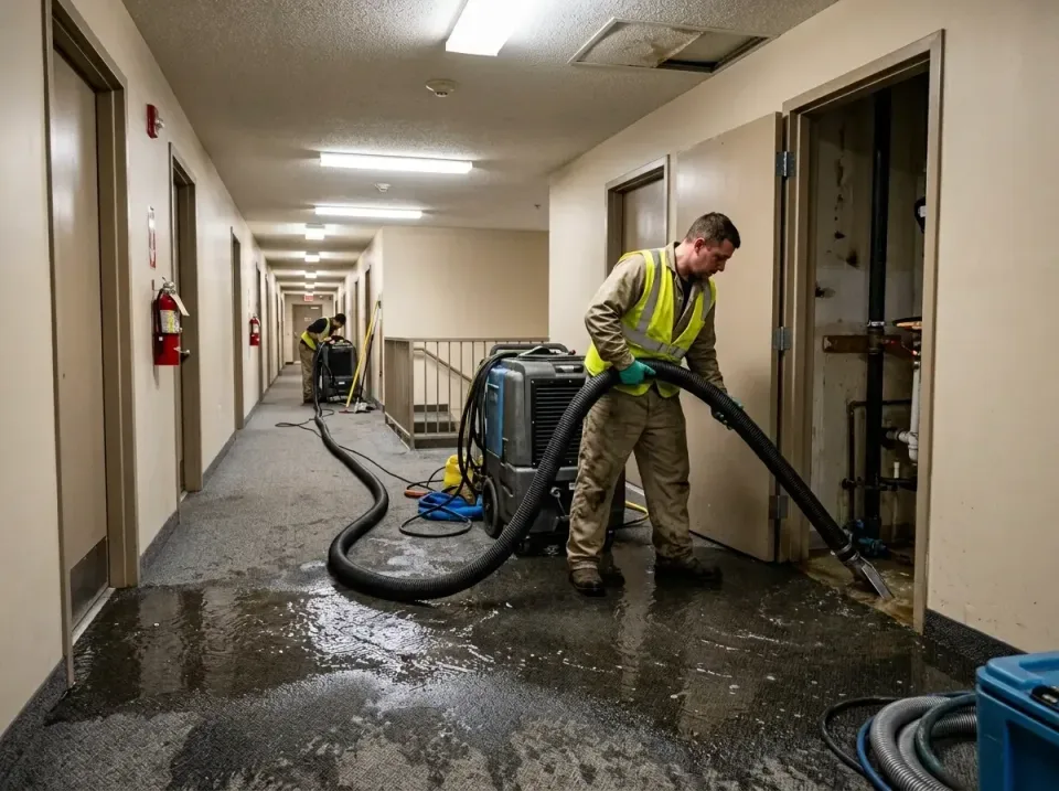multi-unit-apartment-hallway-f-005 — frequently asked questions, Emergency Burst Pipe Water Extraction & Removal in Blue Mou…
